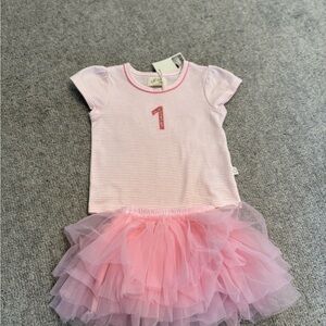 Girls 1st Birthday Outfit - Shirt and Tutu